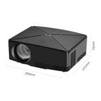 C80 LED Projector - Mini Beamer Home Media Speler Zwart, Audio, Tv en Foto, Diaprojectoren, Nieuw, Verzenden