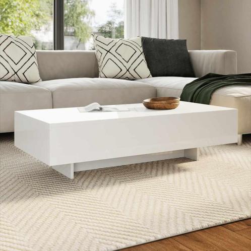 vidaXL Salontafel hoogglans wit, Huis en Inrichting, Tafels | Salontafels, Nieuw, Verzenden