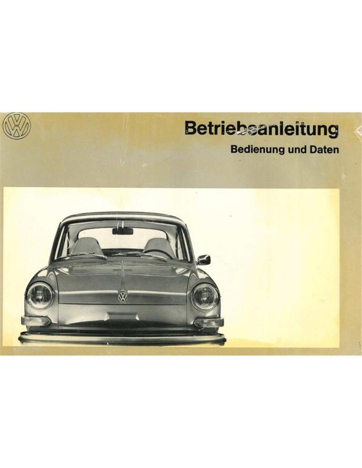 1972 VOLKSWAGEN 1600 INSTRUCTIEBOEK DUITS, Auto diversen, Handleidingen en Instructieboekjes