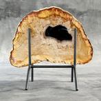 Wonderlijk sneetje versteend hout op een op maat gemaakte