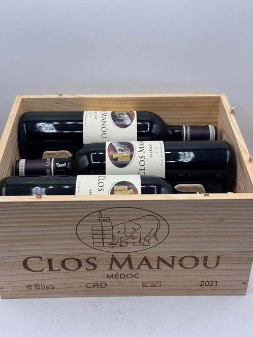 2021 Clos Manou - Francoise et Stephane Dief - Médoc - 6, Verzamelen, Wijnen