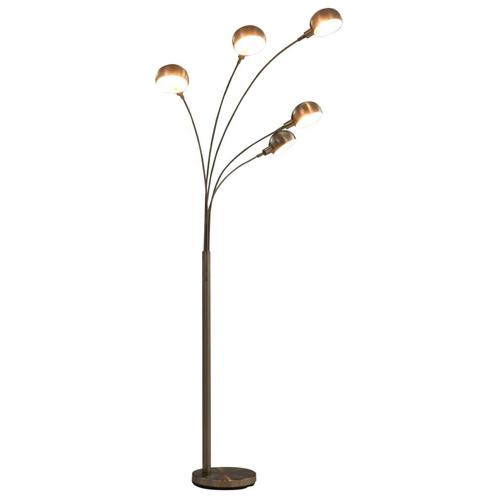 vidaXL Lamp staand 5xE14 200 cm zilverkleurig, Huis en Inrichting, Lampen | Overige, Nieuw, Verzenden