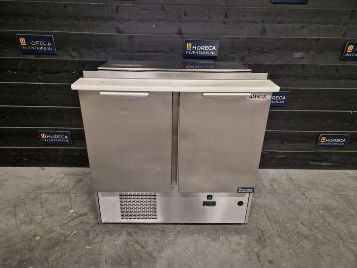 Koelwerkbank | saladette koeling | Alinox | 2-deurs | 230V, Zakelijke goederen, Horeca | Keukenapparatuur, Gebruikt, Koelen en Vriezen