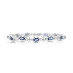 Bracelet - 18 carats Or blanc -  3.20ct. tw. Saphir -