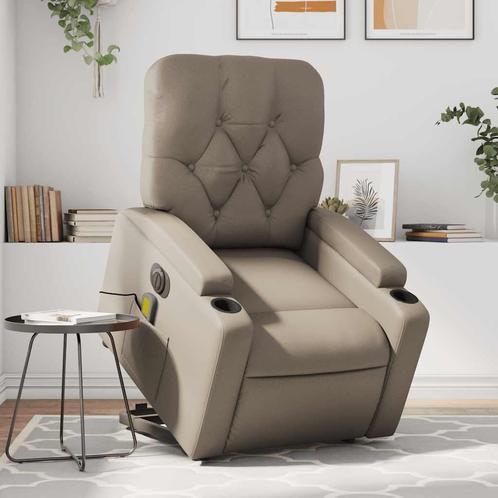 vidaXL Sta-op-massagestoel elektrisch kunstleer, Maison & Meubles, Fauteuils, Envoi