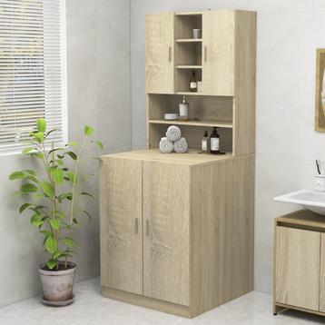 vidaXL Wasmachinekast 70,5x25,5x90 cm sonoma eikenkleurig, Elektronische apparatuur, Wasmachines, Verzenden, Nieuw
