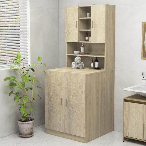 vidaXL Wasmachinekast 70,5x25,5x90 cm sonoma eikenkleurig, Elektronische apparatuur, Wasmachines, Nieuw, Verzenden