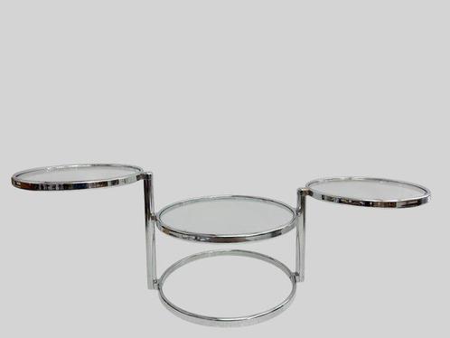 Leitmotiv - Table basse - Double Pivot TN331 - Métal, Verre, Antiek en Kunst, Antiek | Meubels | Stoelen en Sofa's