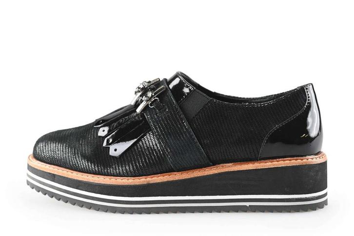 Crinkles Instappers in maat 37 Zwart | 5% korting, Kleding | Dames, Schoenen, Zwart, Zo goed als nieuw, Instappers, Verzenden