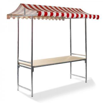 Marktkraam Professional rood/wit | 2000x1510x2320(h)mm VEBA beschikbaar voor biedingen
