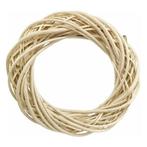 Krans wilgentenen 25 cm. naturel lichtbruin gebleekt wicker, Nieuw