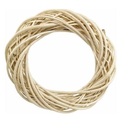 Krans wilgentenen 25 cm. naturel lichtbruin gebleekt wicker, Huis en Inrichting, Woonaccessoires | Kunstplanten en Kunstbloemen