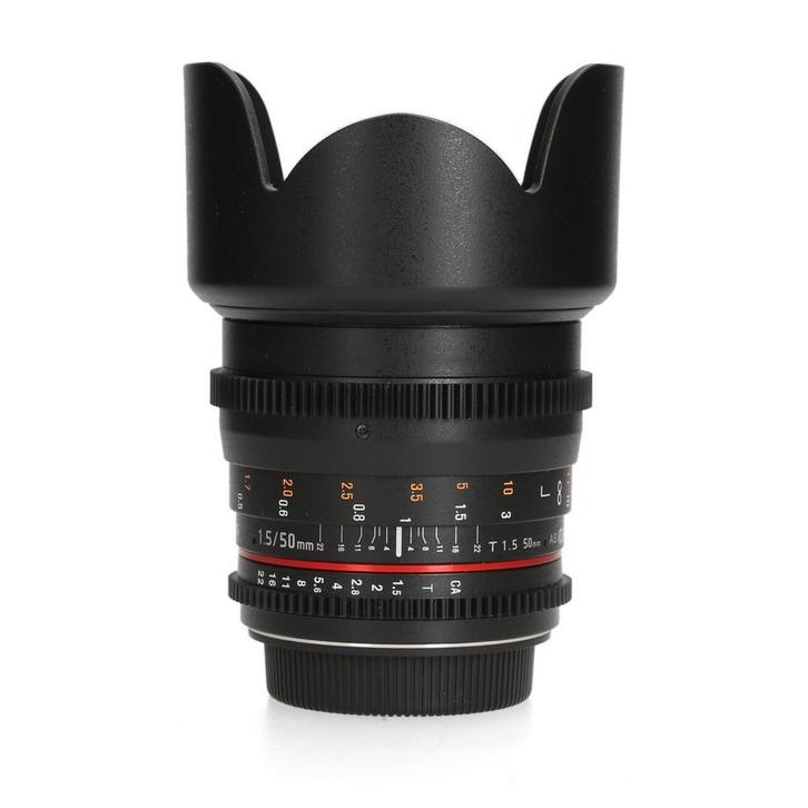 Samyang 50mm T1.5 VDSLR AS UMC - Canon EF, Audio, Tv en Foto, Foto | Lenzen en Objectieven, Zo goed als nieuw, Ophalen of Verzenden