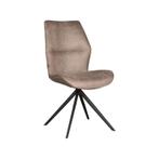 Stoel | Microsuède/Metaal | Taupe | Zwarte Poten | Indoor |, Verzenden, Nieuw in verpakking