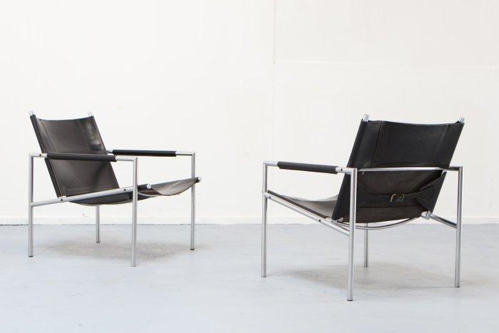 Spectrum - Martin Visser - Lounge stoel (2) - SZ02 - Leder,, Antiek en Kunst, Antiek | Meubels | Stoelen en Sofa's