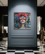 Nicole Lubbers - Where Flowers Meet Her Eyes XL, Antiek en Kunst