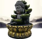 Sier Waterval Boeddha Beeld - LED Fontein Decor Feng Shui, Verzenden
