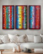 Ksavera - Abstract painting A1247 - impasto triptych - XXL, Antiek en Kunst