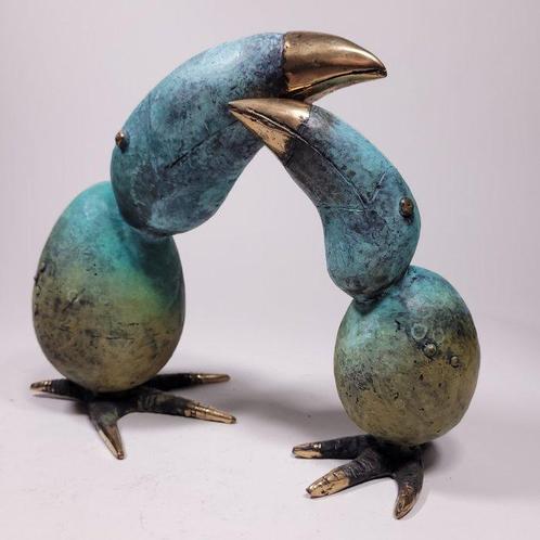 Iwa Kraj (XX-XXI) - Toucans (2 bronze birds.), Antiquités & Art, Art | Peinture | Moderne