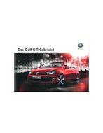 2013 VOLKSWAGEN GOLF GTI CABRIOLET BROCHURE DUITS, Boeken, Nieuw