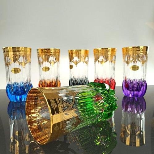 Secoloventesimo - Drinkservies voor 6 (6) - Prysma Gold Long, Antiek en Kunst, Antiek | Meubels | Tafels