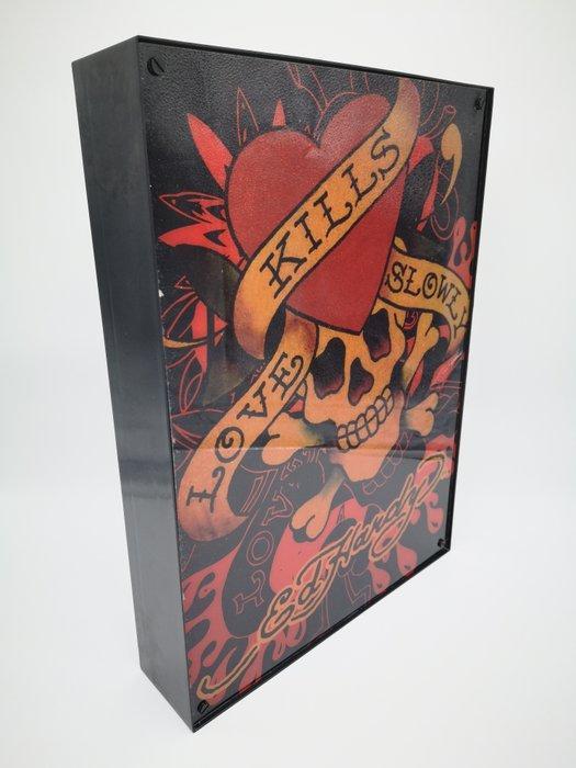 Ed Hardy - Enseigne lumineuse Ed Hardy Skull - Enseigne, Antiquités & Art, Antiquités | Assiettes décoratives & Carrelages
