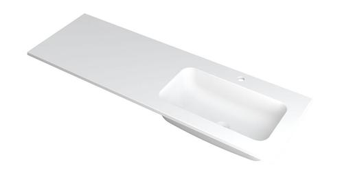 INK Wastafel Faktor polystone rechts met 1 kraangat 140 cm x, Doe-het-zelf en Bouw, Sanitair, Overige typen, Nieuw, Ophalen of Verzenden