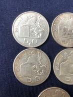 België. Boudewijn. 50 Francs 1949 5 stuks (Zonder, Postzegels en Munten