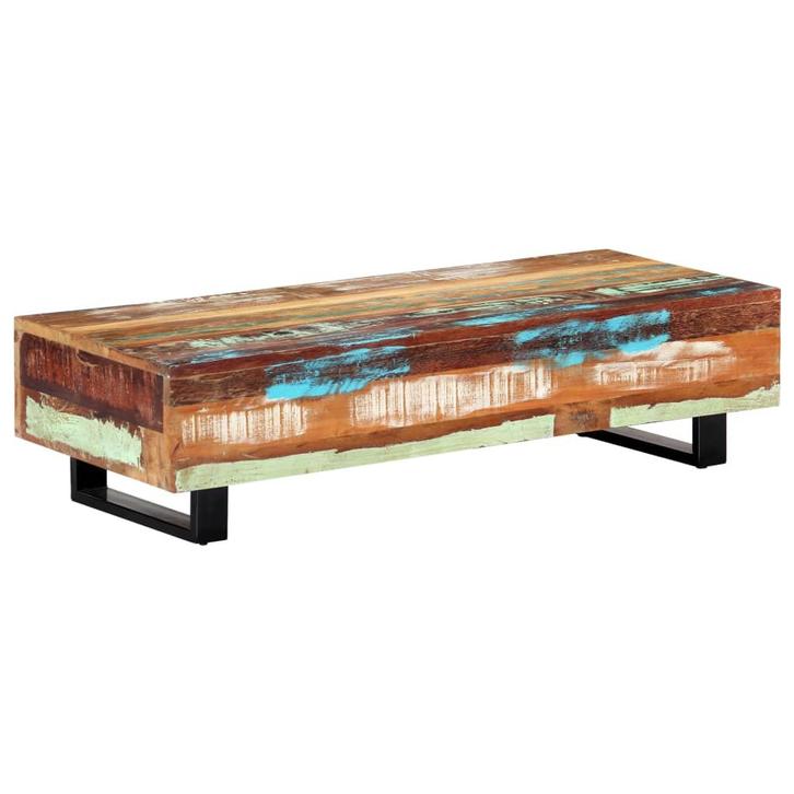 vidaXL Salontafel 120x50x30 cm massief gerecycled hout en, Huis en Inrichting, Tafels | Bijzettafels, Nieuw, Verzenden