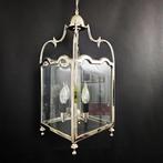 Lamp - Zware lantaarn pendelarmatuur 7,5kg. - Chroom, Glas
