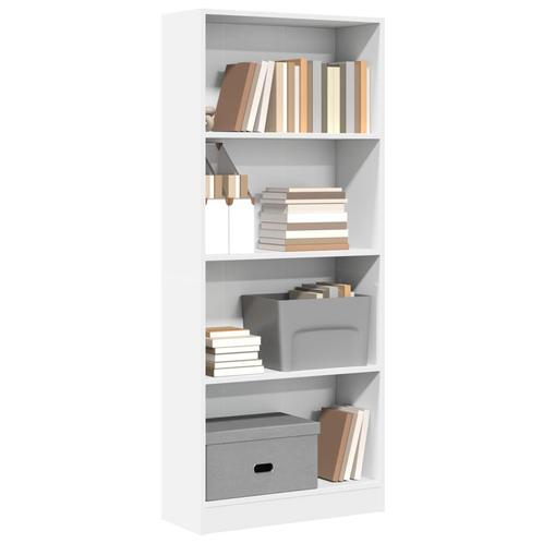 vidaXL Boekenkast 60x24x143 cm bewerkt hout wit, Huis en Inrichting, Kasten | Boekenkasten, Nieuw, Verzenden