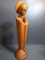 Beeld, Heilige Maria met aureool - 31 cm - Hout, Antiek en Kunst