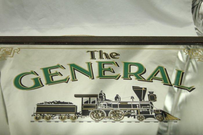 General US Railroad Locomotive Mirrored - Reclamebord -, Antiek en Kunst, Antiek | Wandborden en Tegels