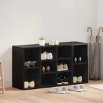 vidaXL Schoenenbank Zwart Eiken 103 x 30 x 54,5 cm Bewerkt, Verzenden, Nieuw