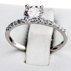 Zonder Minimumprijs - Verlovingsring - 14 karaat Witgoud -, Handtassen en Accessoires