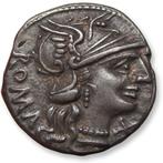 Romeinse Republiek. C. Minucius Augurinus, 135 BC. Denarius