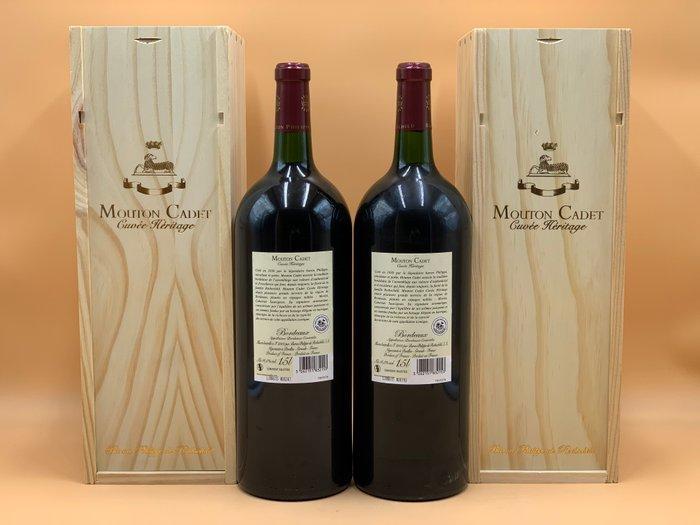 2022 Cuvee Heritage Mouton Cadet - Bordeaux - 2 Magnums, Verzamelen, Wijnen