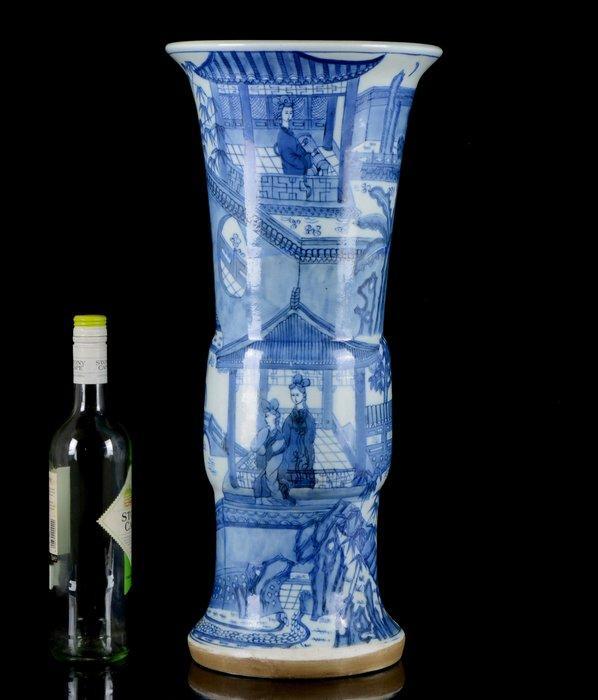 Een monumentale (55,4 cm) Chinese blauw-witte Pagoda, Antiek en Kunst, Antiek | Overige Antiek