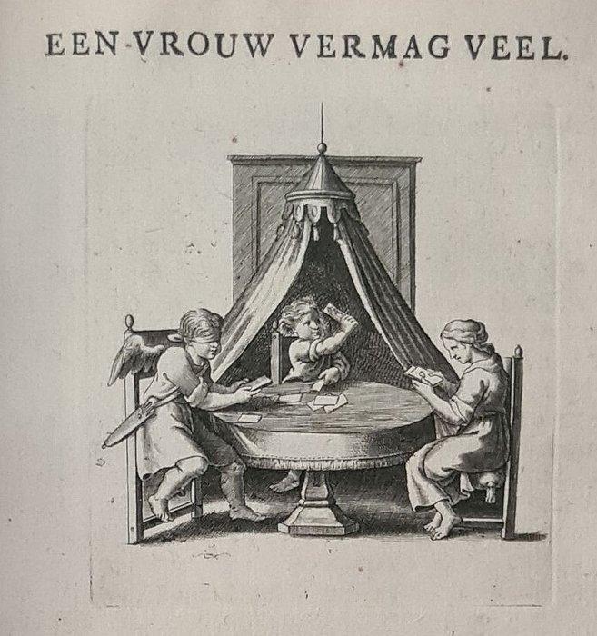 Willem Elger - Emblematica; Zinnebeelden der liefde - 1732, Antiek en Kunst, Antiek | Boeken en Manuscripten