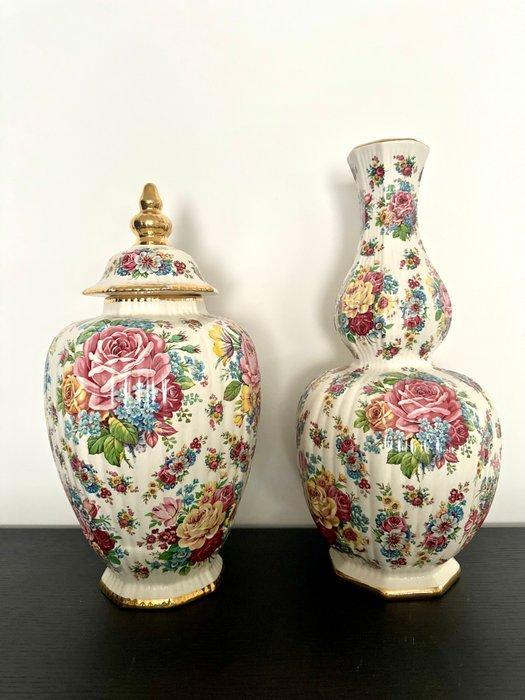 Boch Frères - Keralux - Vaas (2) - Aardewerk - Set van twee, Antiek en Kunst, Curiosa en Brocante
