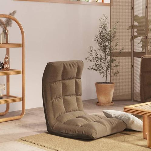vidaXL Vloerstoel inklapbaar stof taupe, Huis en Inrichting, Stoelen, Nieuw, Verzenden