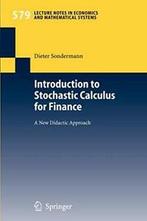 Introduction to Stochastic Calculus for Finance. Sondermann,, Boeken, Verzenden, Zo goed als nieuw, Dieter Sondermann