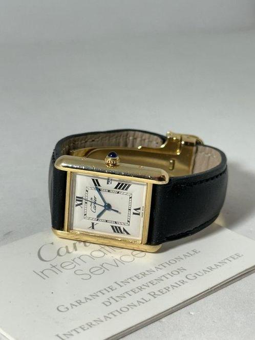 Cartier - Tank Must de Cartier Date - 2413 - Unisex -, Handtassen en Accessoires, Horloges | Heren