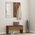 vidaXL Garderobe set bewerkt hout bruin eikenkleur, Maison & Meubles, Verzenden