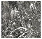 Nelson Magro - Depiction of a garden in black (Geneva) -