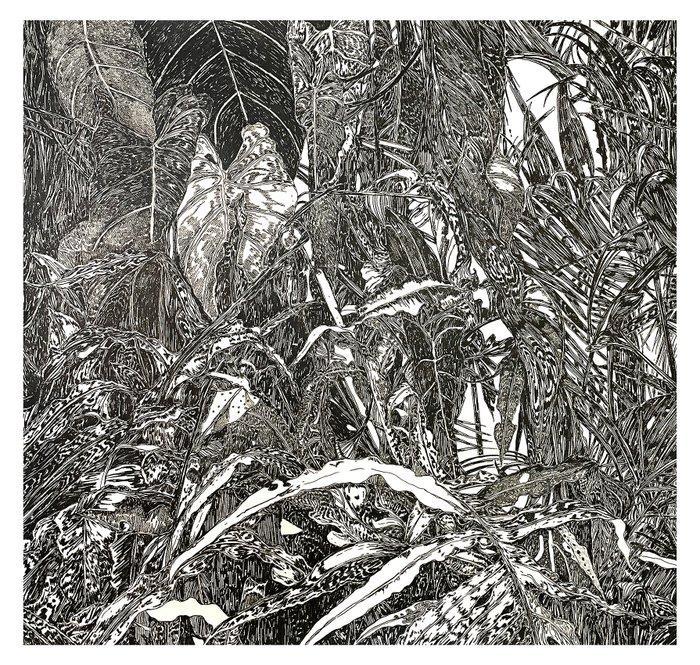 Nelson Magro - Depiction of a garden in black (Geneva) -, Antiek en Kunst, Kunst | Designobjecten