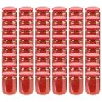 vidaXL Jampotten met rode deksels 48 st 230 ml glas, Verzenden, Nieuw