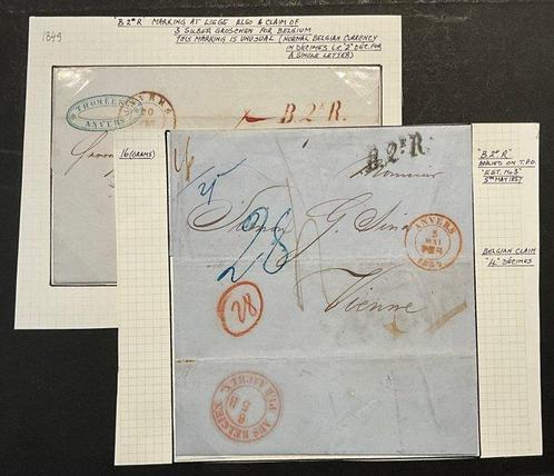 België 1849/1850 - Twee voorlopers uit de 19e eeuw - naar, Postzegels en Munten, Postzegels | Europa | België