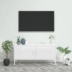 vidaXL Tv-meubel 105x35x50 cm staal wit, Huis en Inrichting, Nieuw, Verzenden
