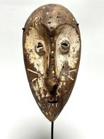 Oude paspoortmasker + standaard - Lega - DR Congo (Zonder, Antiek en Kunst